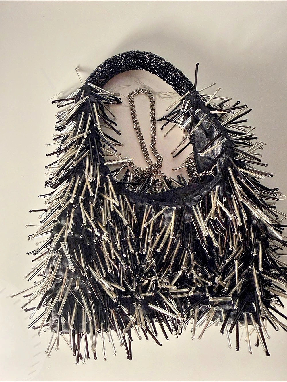 Zara Black Spike Embellished Shoulder Bag